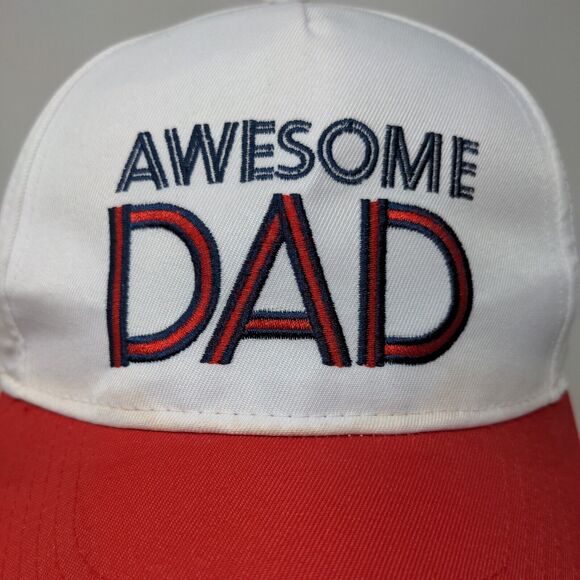 Awesome Dad Strapback Hat Multicolor One Size Embroidered 5 Panel Gertex - Picture 3 of 8